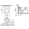 Унитаз с инсталляцией VITRA MIA SQUARE L-BOX кнопка хром 9875B003-7201